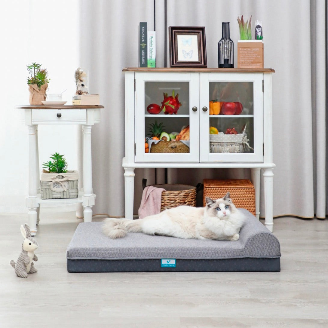 Grey Calming Dog Bed | 60 Days Return policy