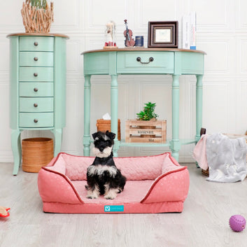 Rose Vintage Orthopedic Dog Couch Bed