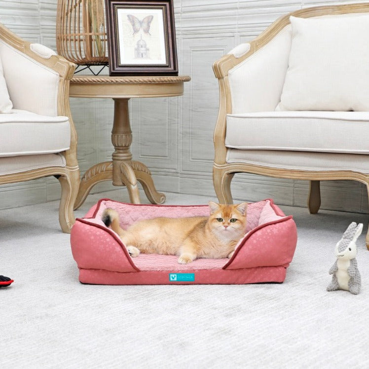 Rose Vintage Orthopedic Dog Couch Bed