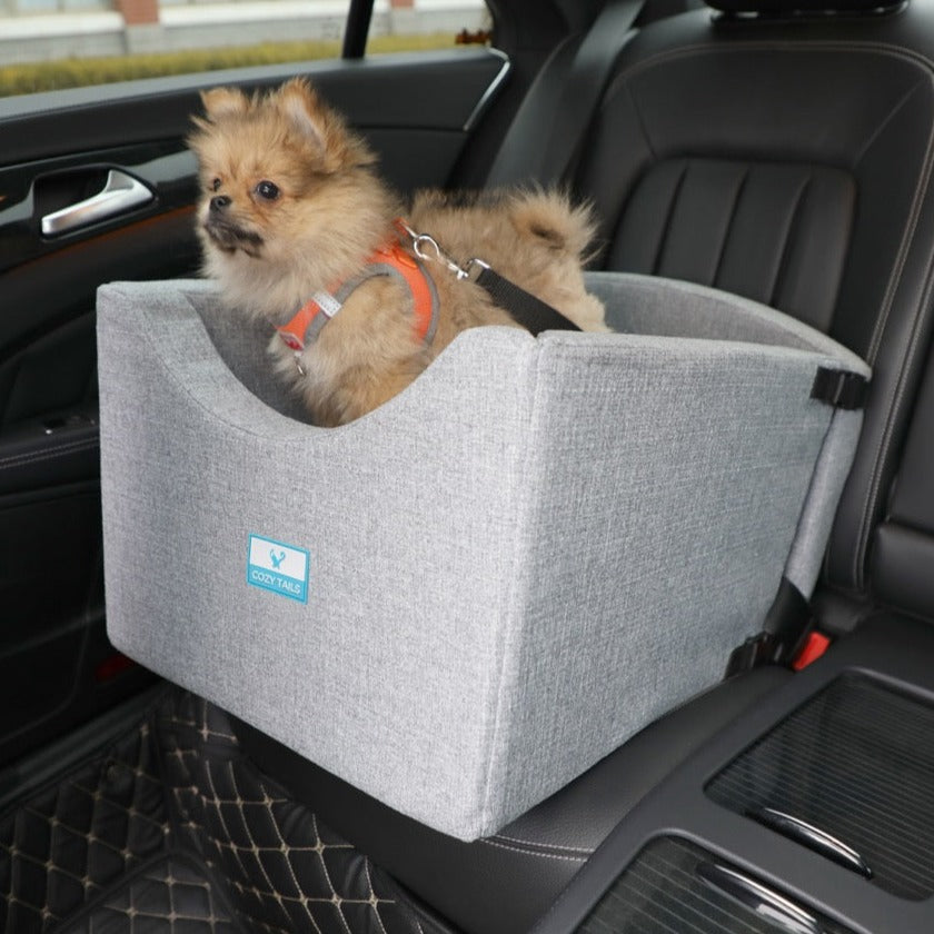 Grey Premium Pet Car Booster Seat | Oeko-Tex® Standard 100 Fabric