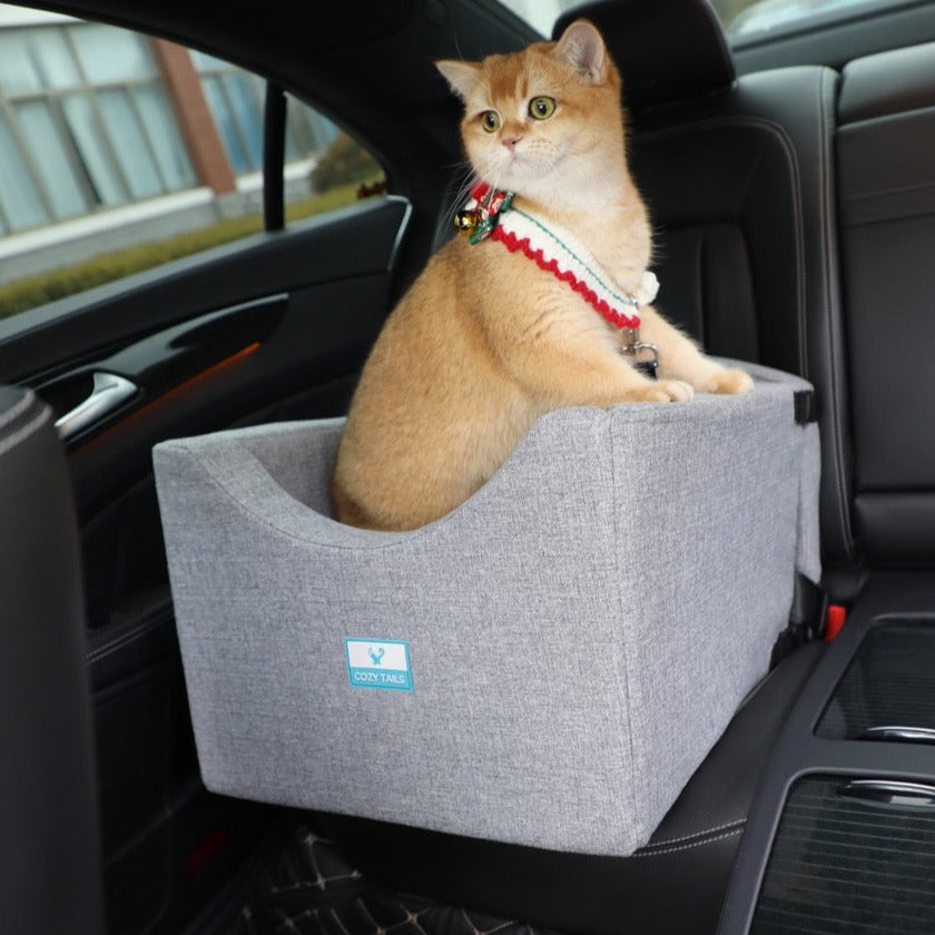 Grey Premium Pet Car Booster Seat |  Pet Car Booster Seat