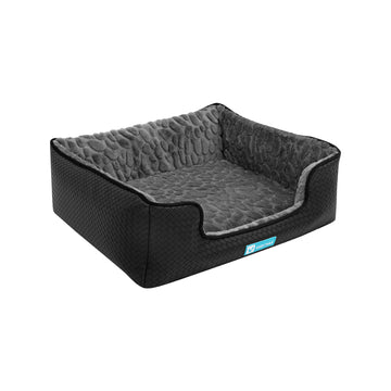 Black 3D Sea Wave Memory Foam Dog Couch