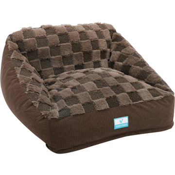 Brown Premium Memory Foam Dog Sofa Bed | Foam dog sofa bed