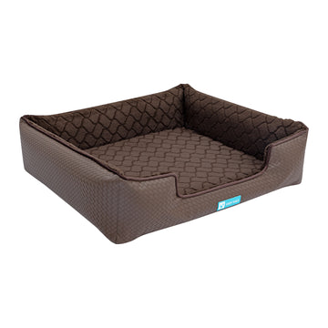 Brown 3D Sea Wave Memory Foam Dog Couch