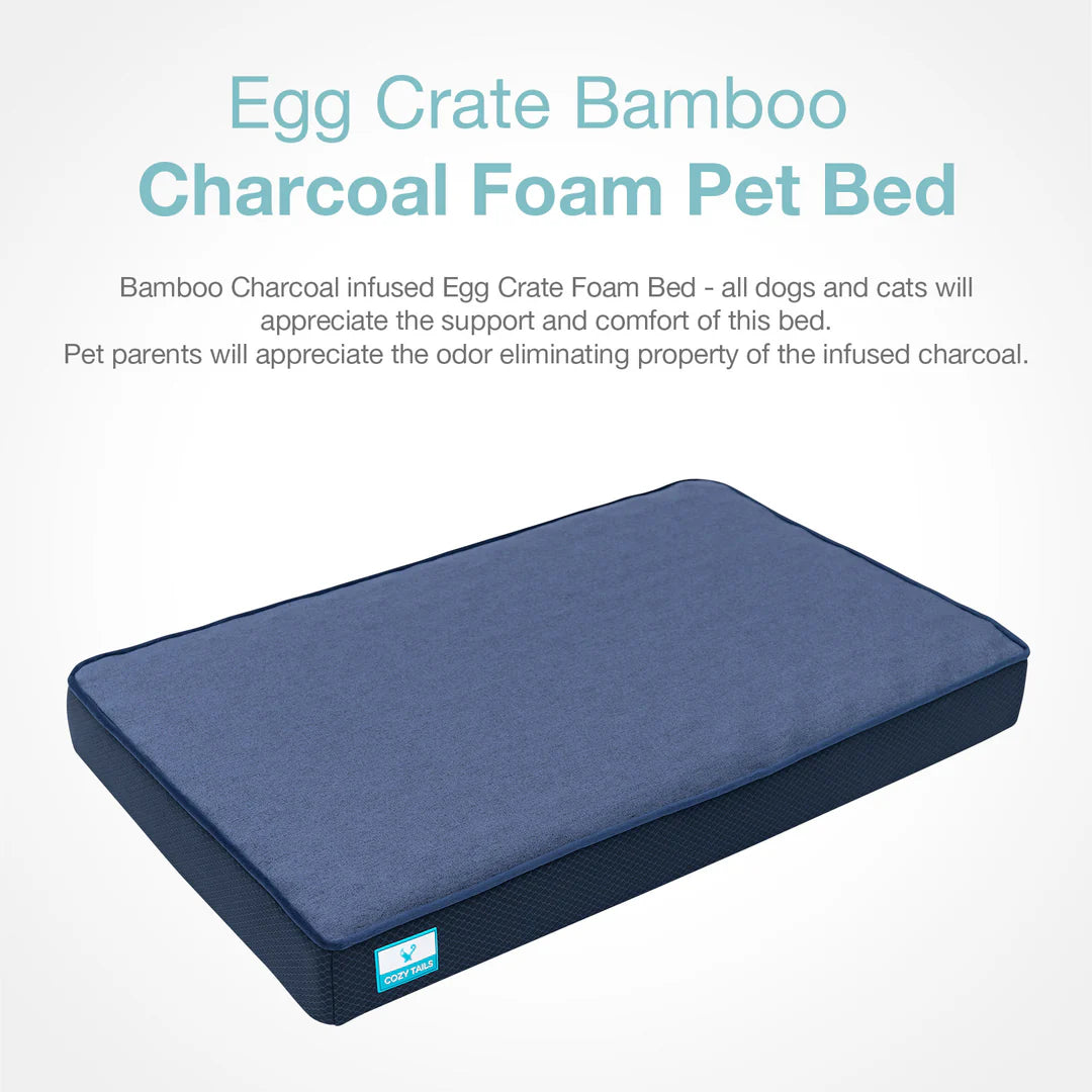 Dog Bed | Bamboo Charcoal Memory Foam Dog Bed