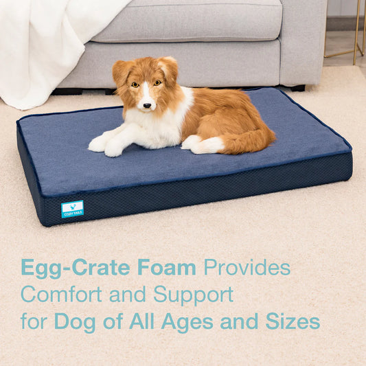 Bamboo Charcoal Dog Bed with Memory Foam | Orthopedic Comfort & Odor Control