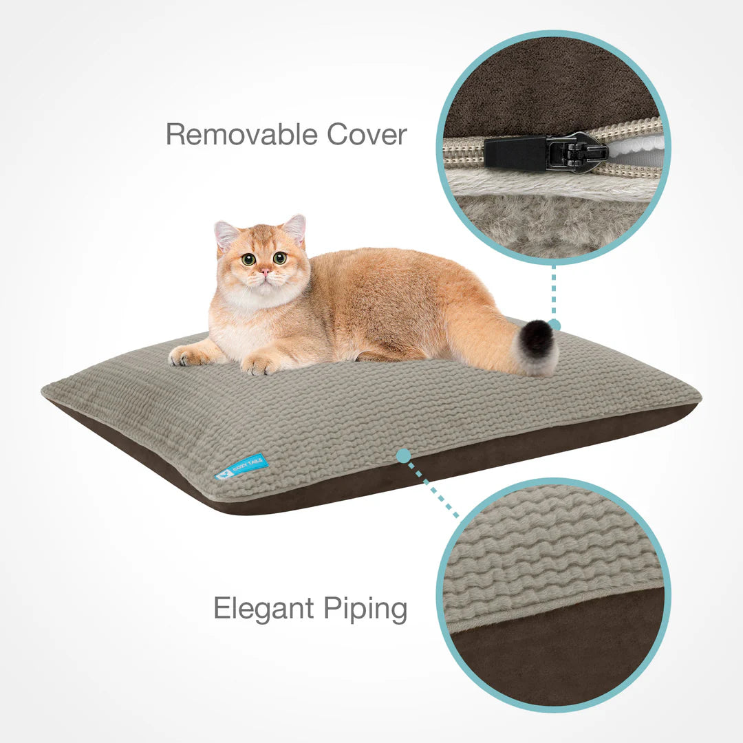 Brown Double Side Reversible Dog Bed | Pawsi Clawsi