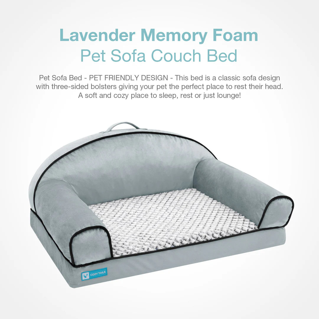 Grey Classic Dog Sofa Bed | Pet Couch Bed