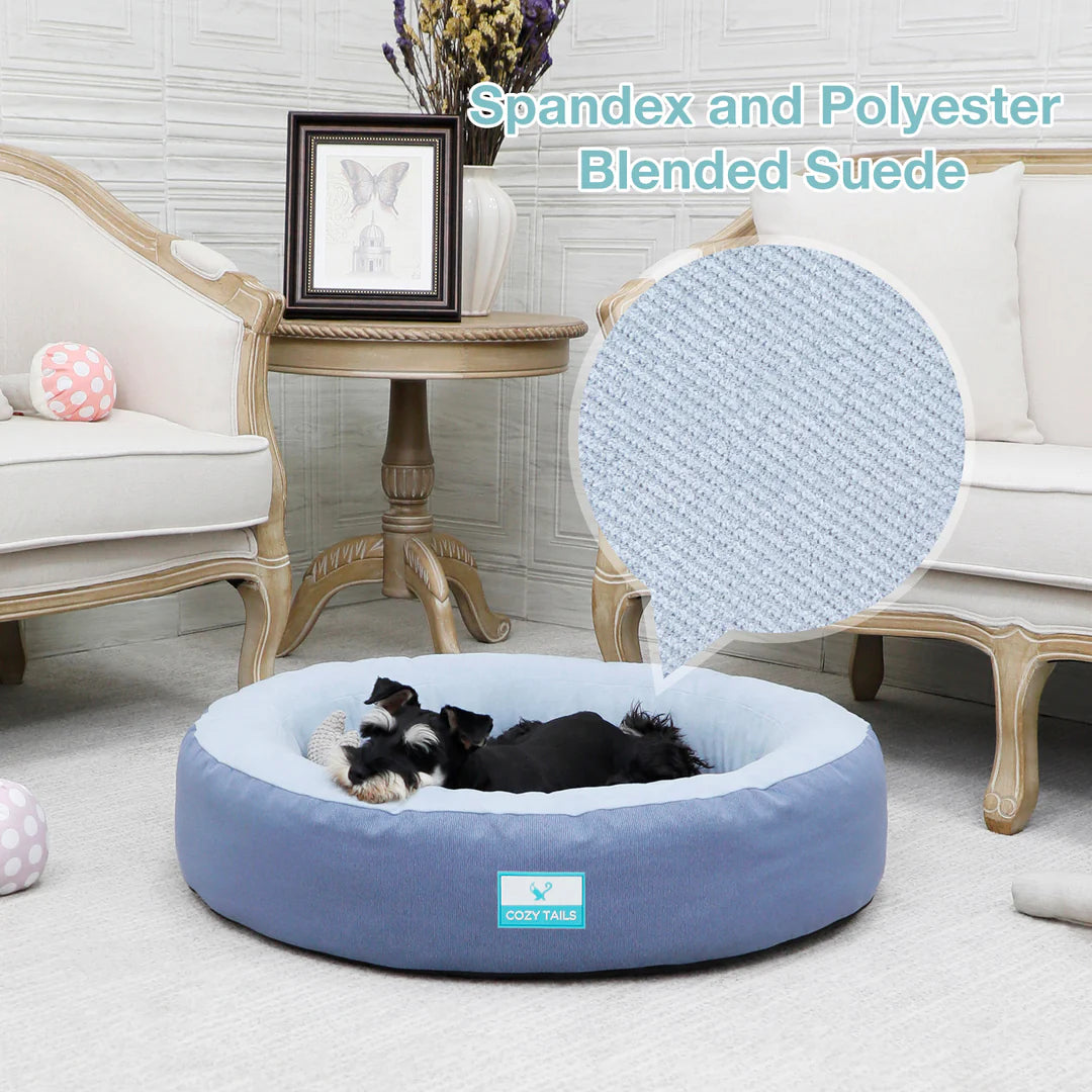 Spandex and Polyster Blended suede | Donut Dog Bed