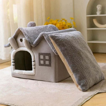Foldable Double Top Cozy Cat House