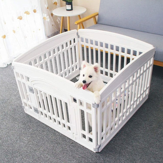 4 Panel Foldable Pet Playpen With Gate