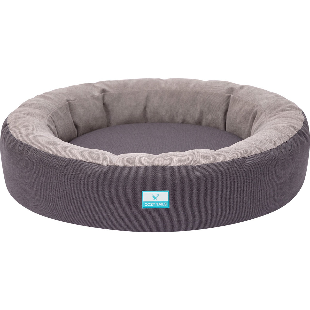 Grey Orthopedic Gel Pad Donut Dog Bed | Best Donut Dog Bed 