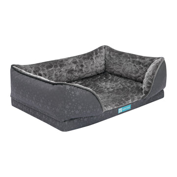 Grey Vintage Orthopedic Dog Couch Bed | Pawsi Clawsi