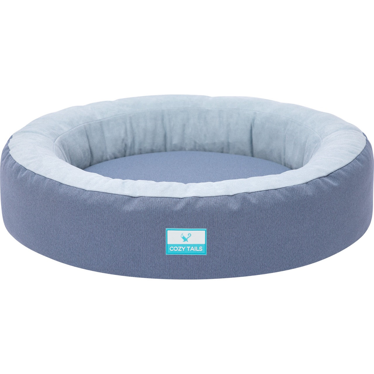 Navy Orthopedic Gel Pad Donut Dog Bed | Donut Cat Beds | PETA Approved