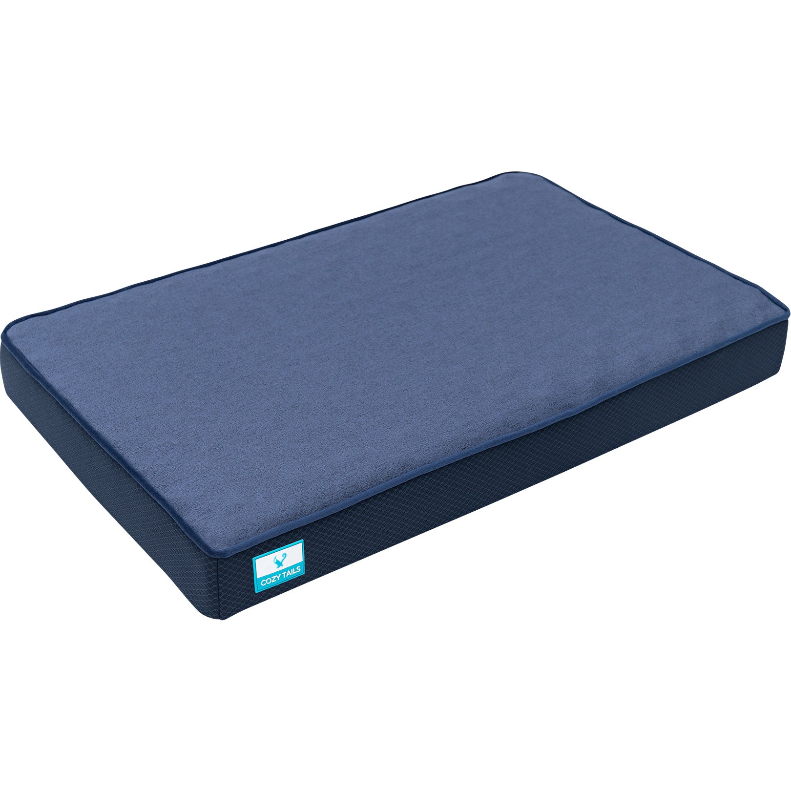 Navy Bamboo Charcoal Memory Foam Dog Bed  | Pawsi Clawsi Dog Beds