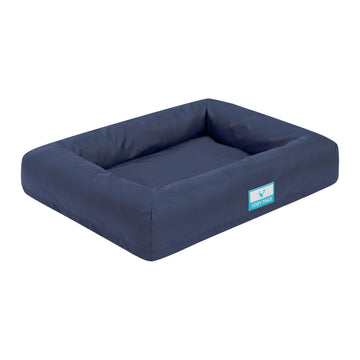 Navy Memory Foam Dog Bolster Bed | Dog Bolster Beds  | Pawsi Clawsi 