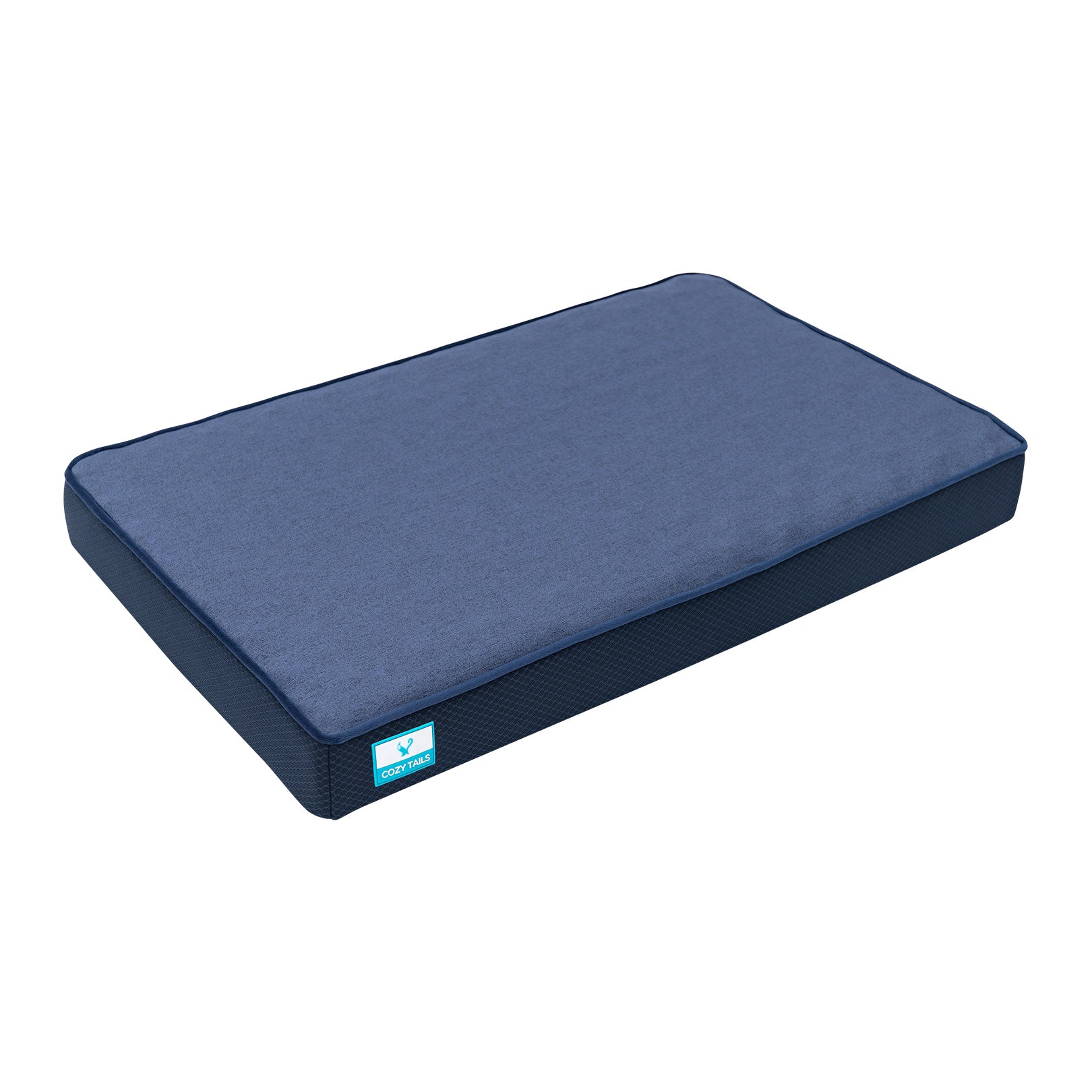 Navy Bamboo Charcoal Memory Foam Dog Bed | Pawsi Clawsi Foam Dog Beds