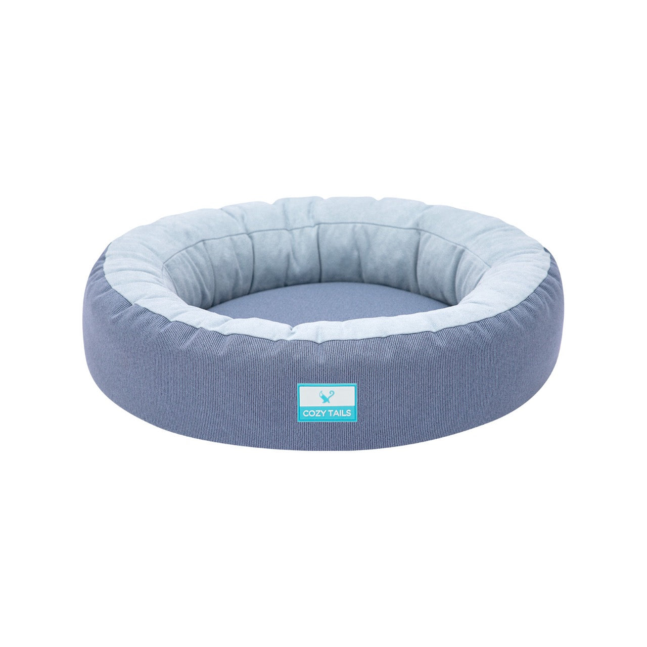 Navy Orthopedic Gel Pad Donut Dog Bed | Pawsi Clawsi