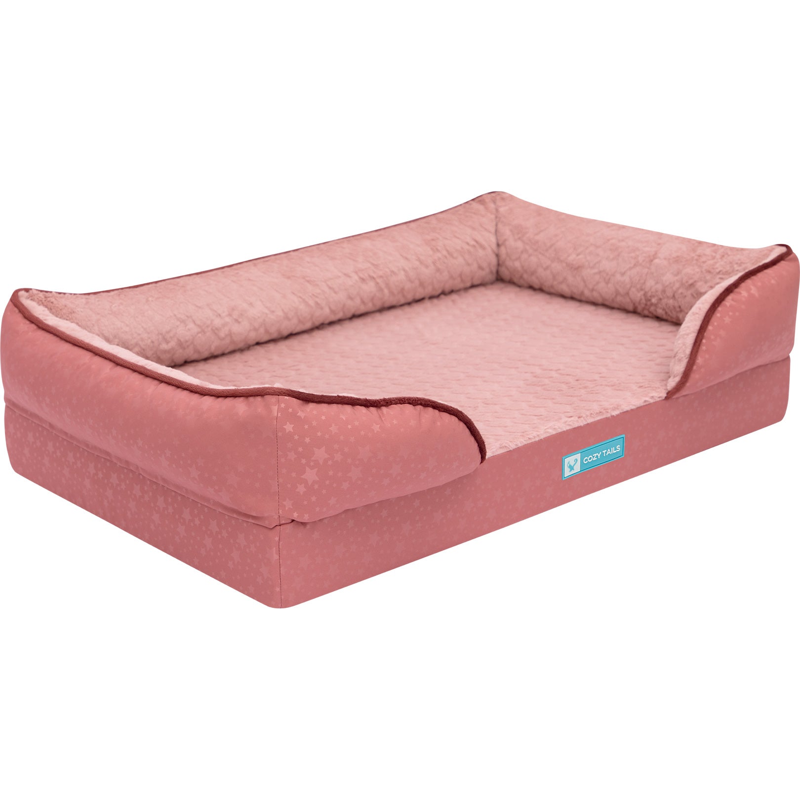 Rose Vintage Orthopedic Dog Couch Bed | Pawsi Clawsi