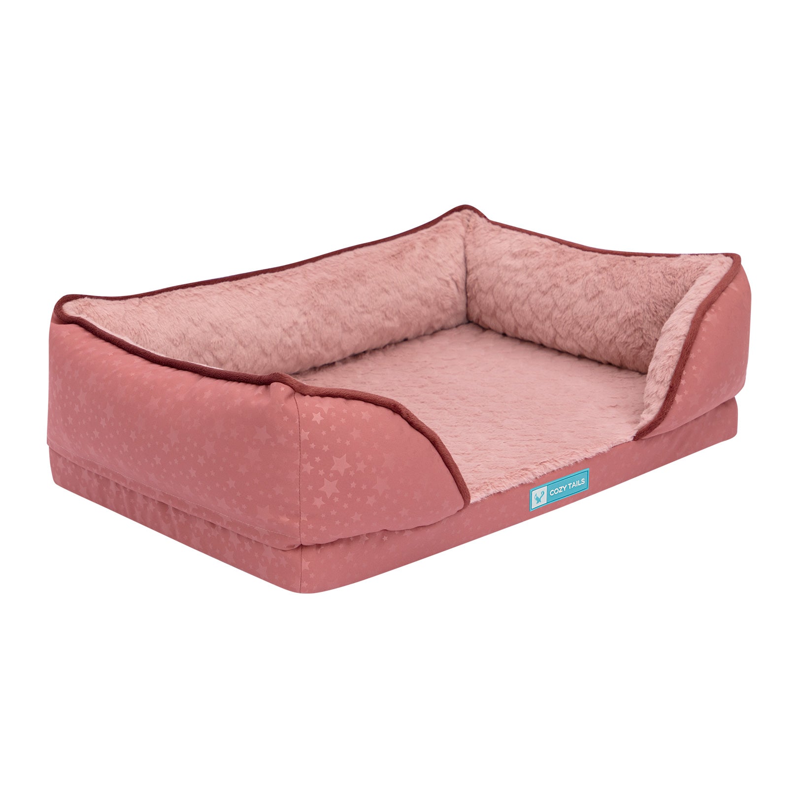 Rose Vintage Orthopedic Dog Couch Bed