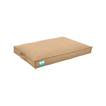 Tan Shredded Memory Foam Dog Bed With Waterproof Liner