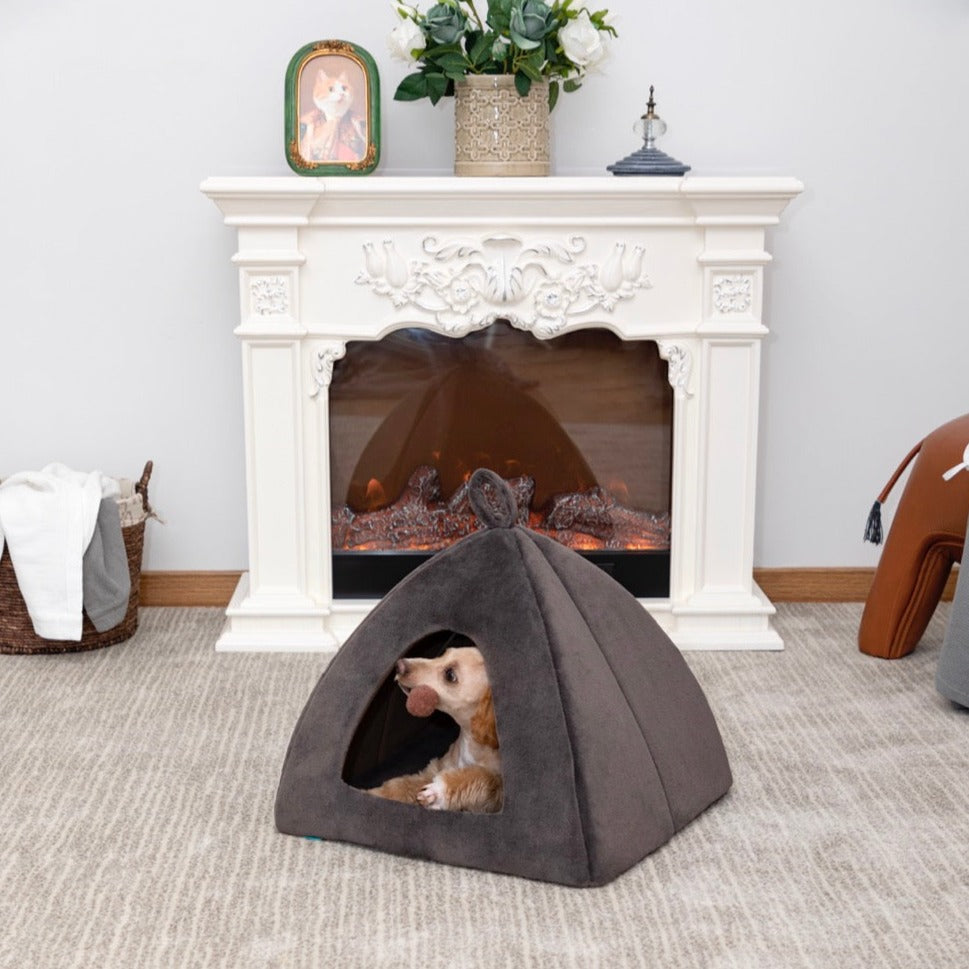 Brown Pyramid Cat House | Pawsi Clawsi