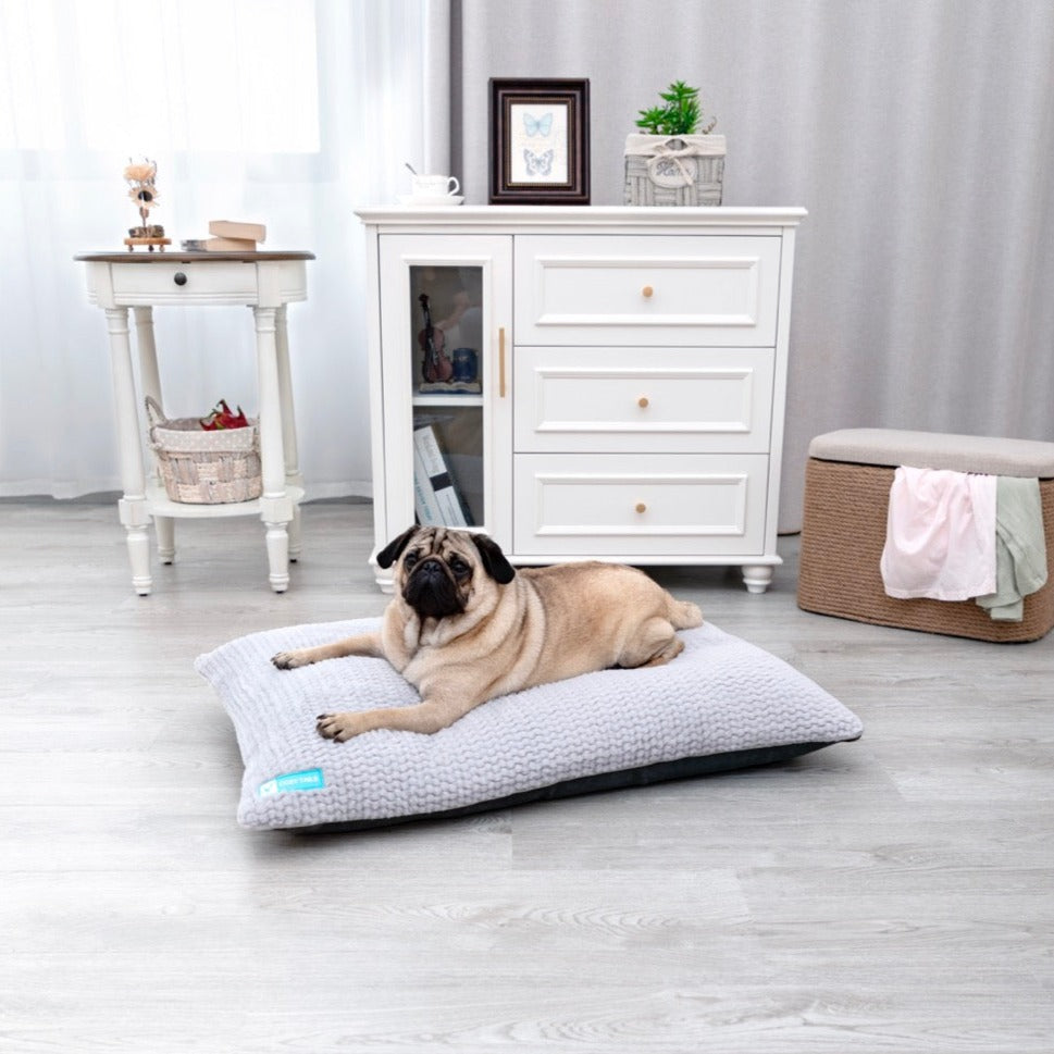 Pawsi Clawsi Grey Double Side Reversible Dog Bed